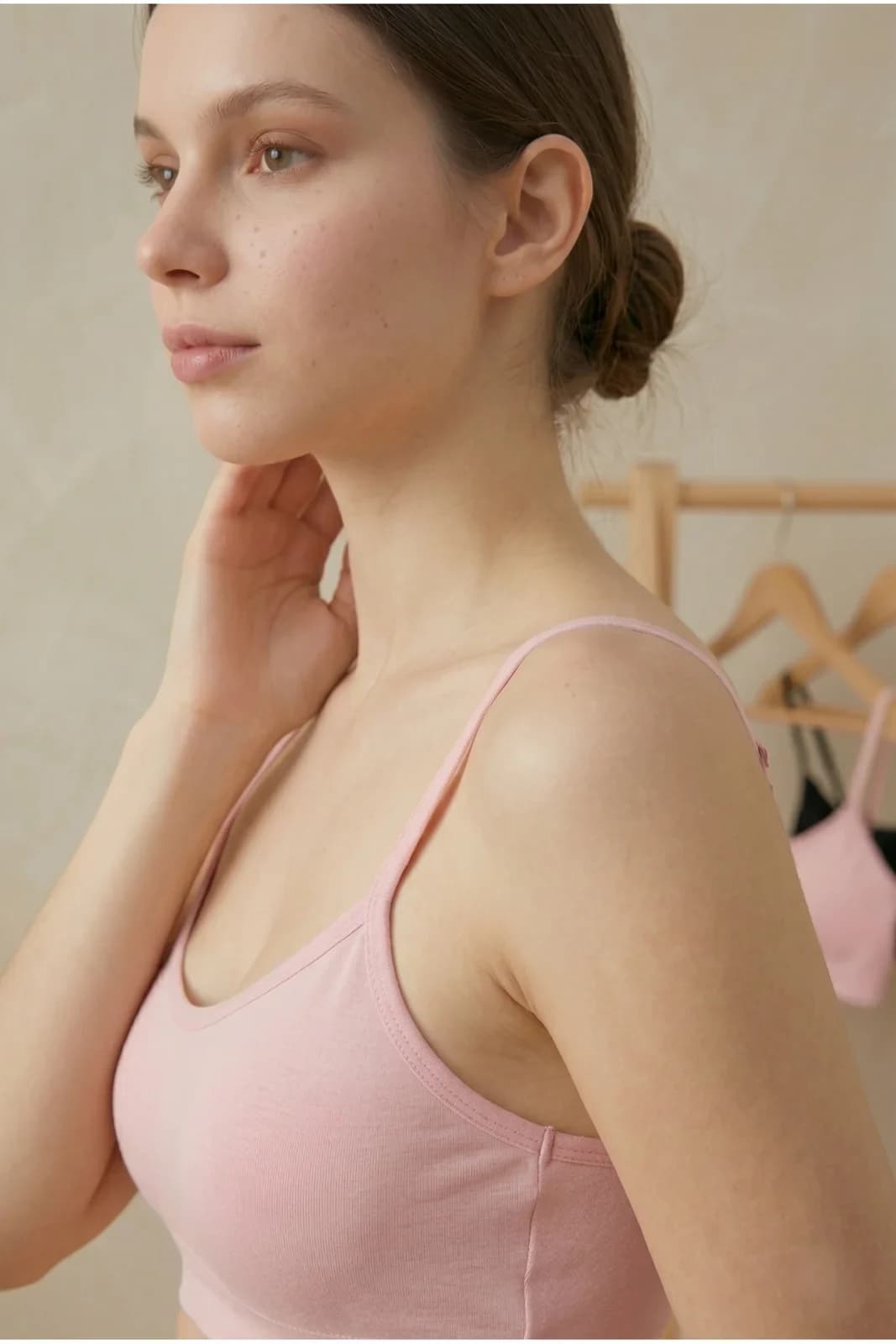 İp Askılı Pedli Büstiyer Pembe