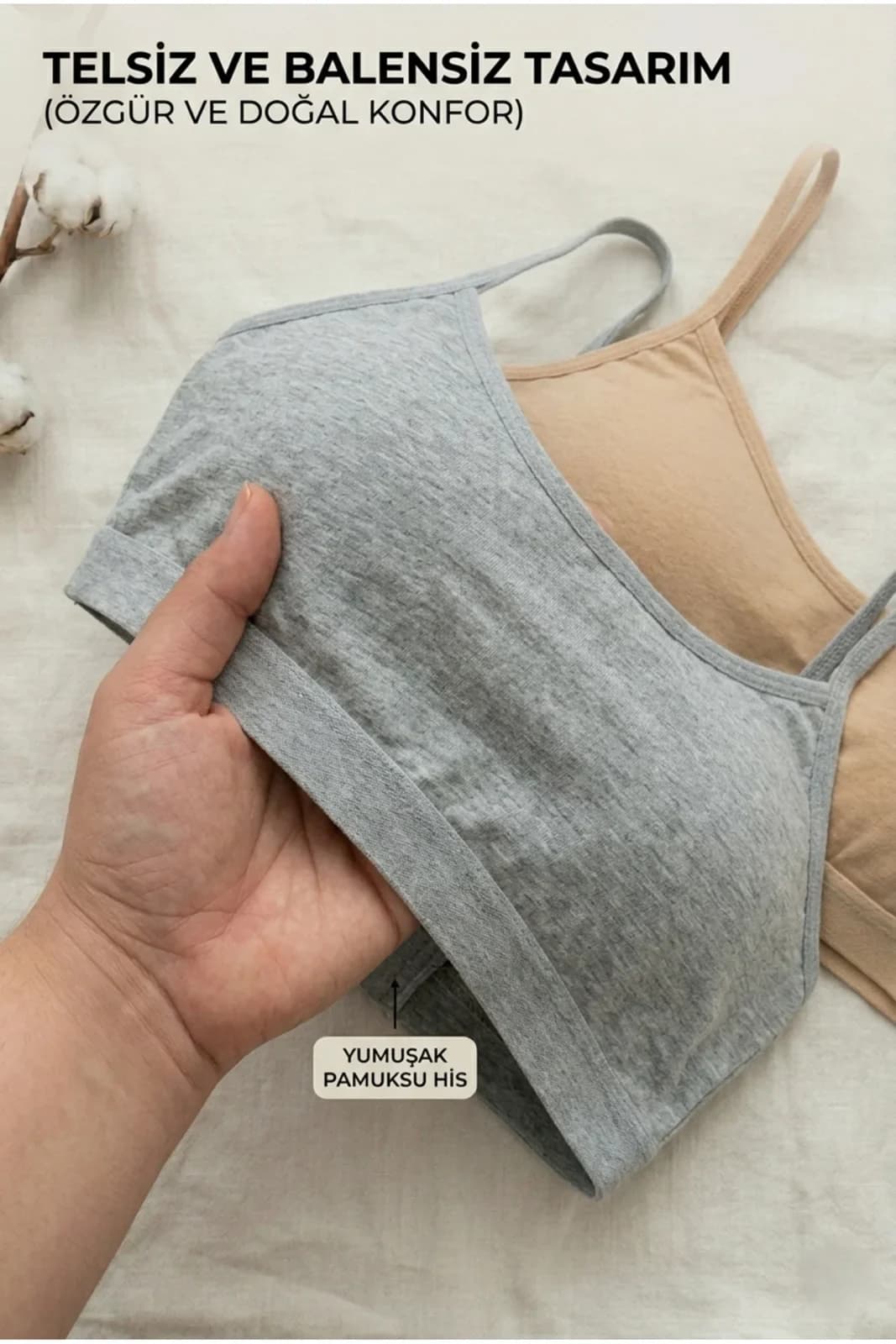 İp Askılı Pedli Büstiyer – Büyük Beden