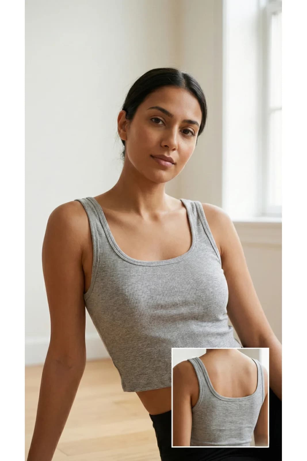 Kalın Askılı Crop Büstiyer
