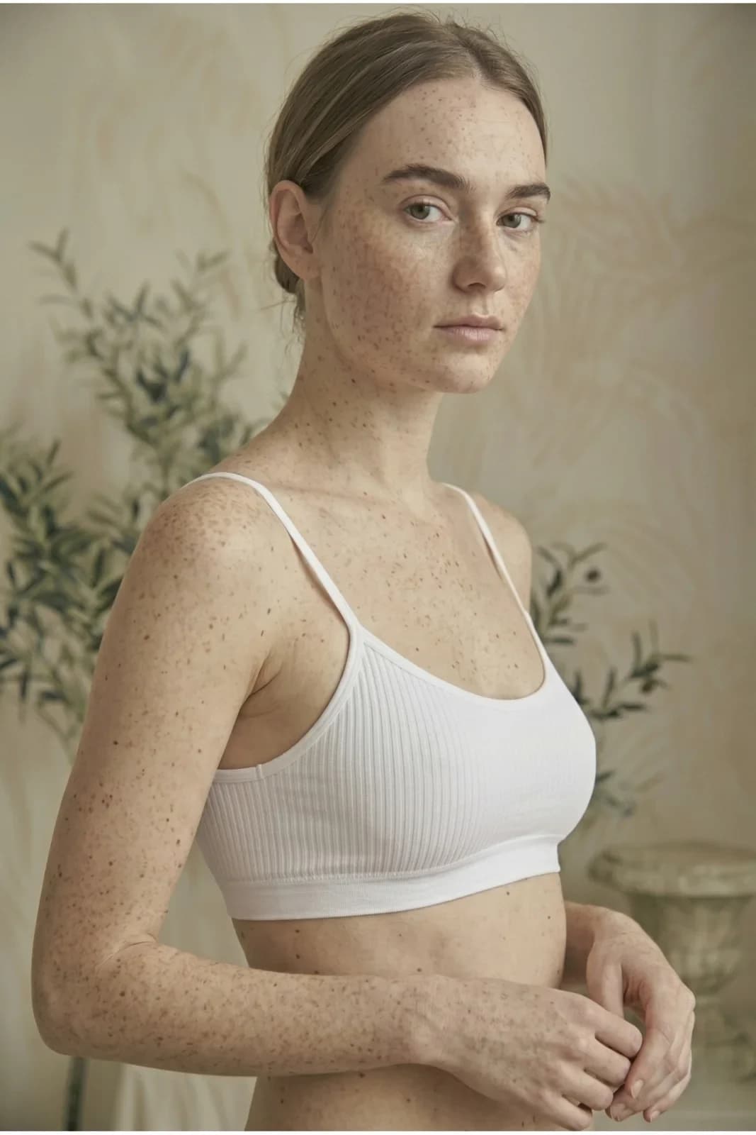 Fitilli İp Askılı Büstiyer Beyaz