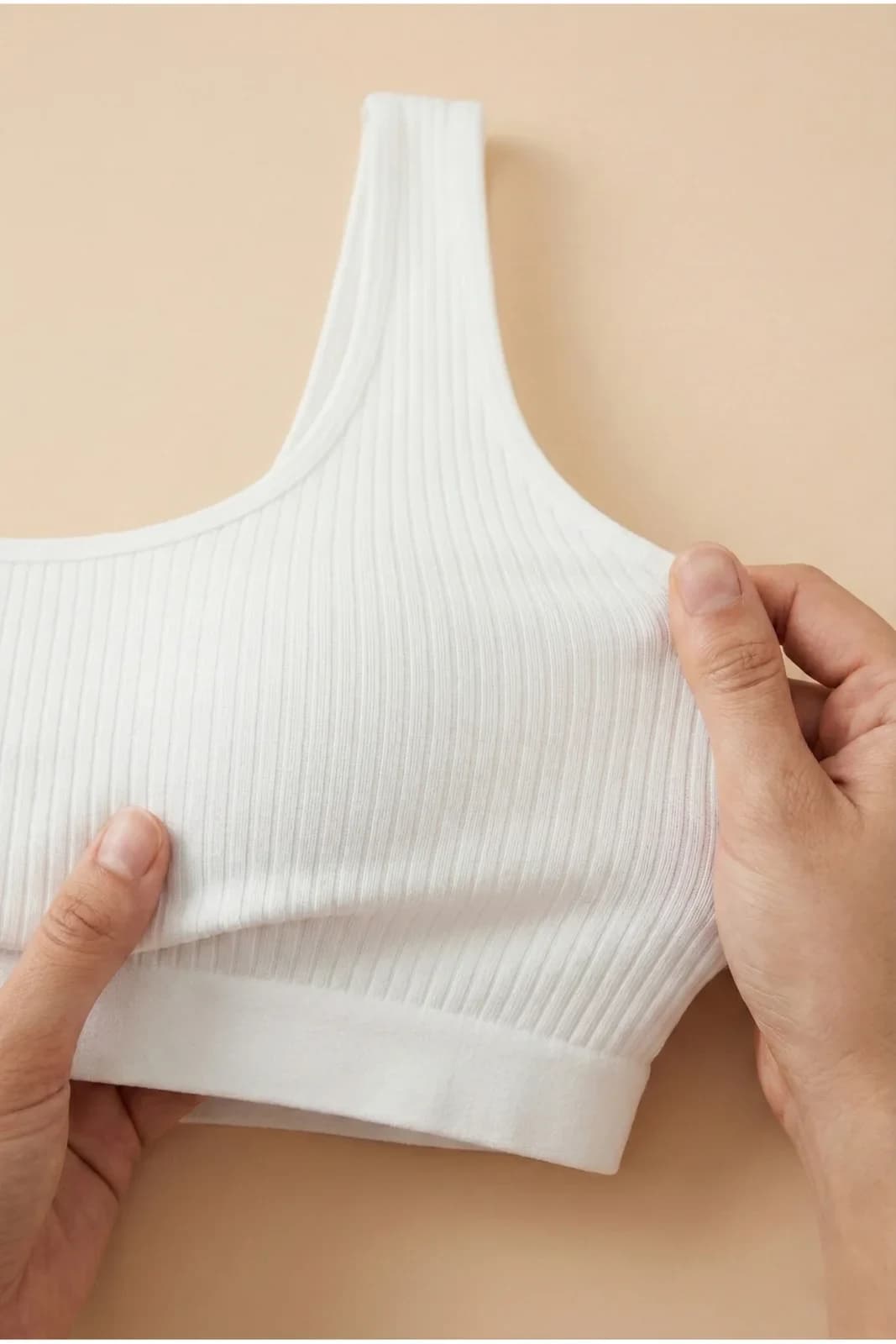 Fitilli Kalın Askılı Büstiyer Beyaz