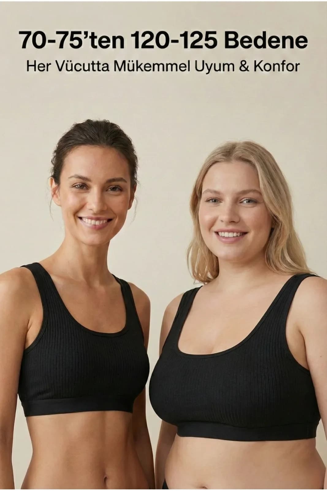 Fitilli Kalın Askılı Büstiyer Siyah