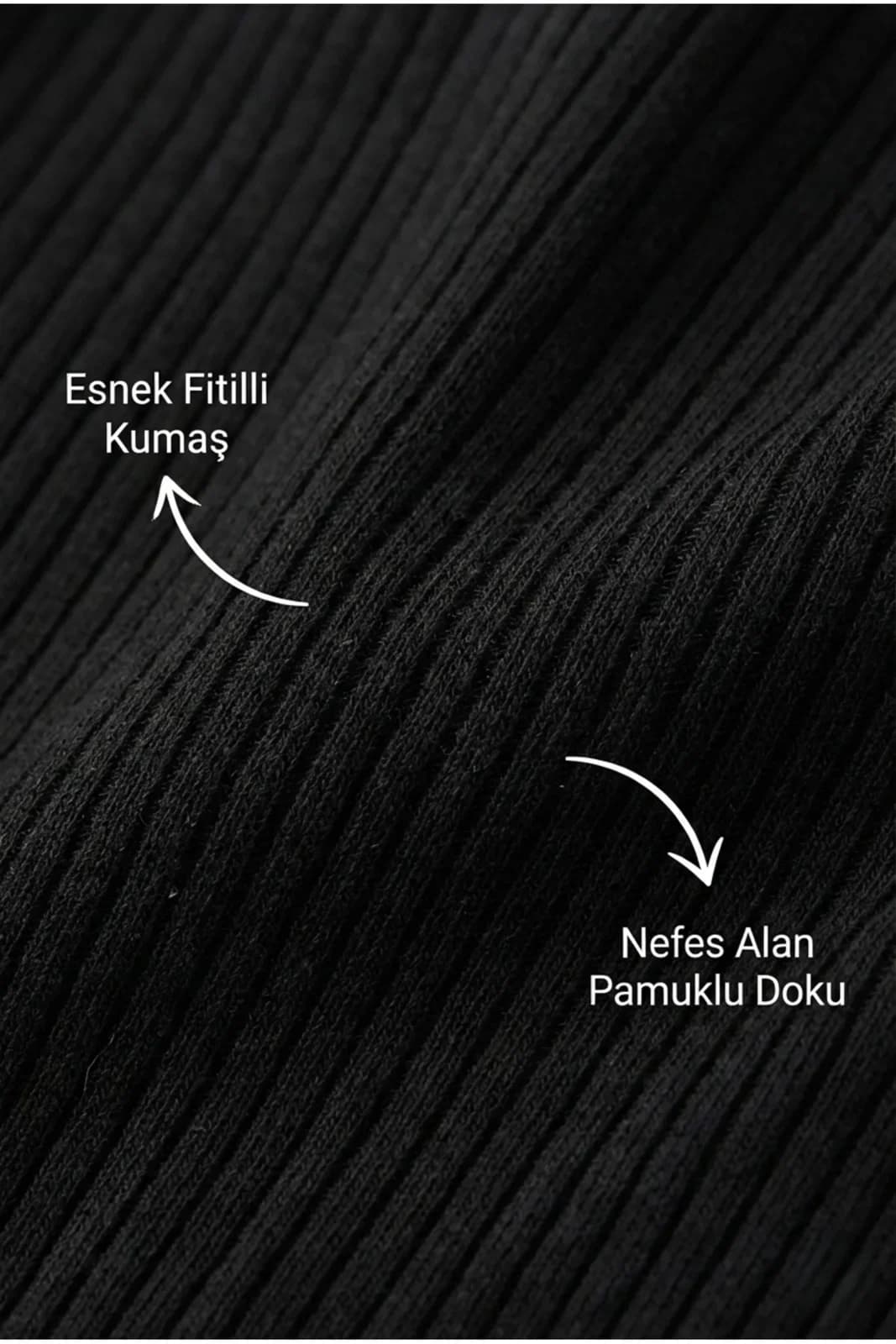 Fitilli Kalın Askılı Büstiyer Siyah